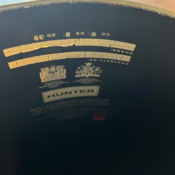 Women’s original tall, hunter boots, color black size 8 - Picture 7 of 7